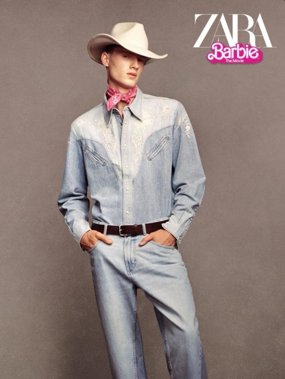 Zara Barbie Light Wash Relaxed Men’s Top